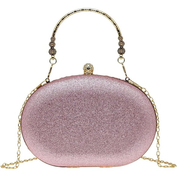 Women\'s Sequin Rhinestone Clutch Purse Crossbody Bag Evening Bridal Wedding